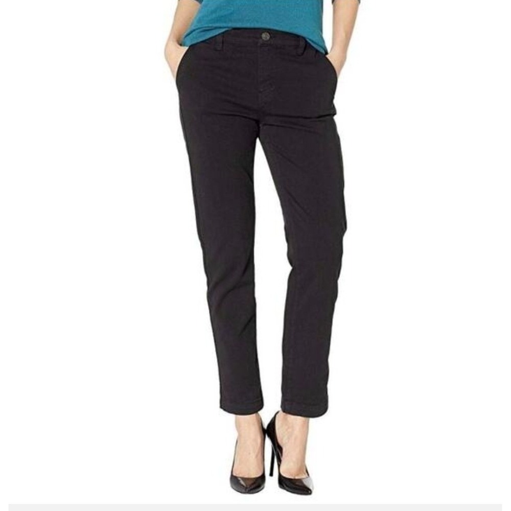Current/Elliott Women 28 NWT The Confidant Ankle Slim Straight Black Trousers